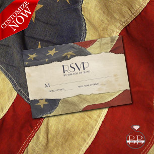RSVP Vintage USA Drapeau Patriotique Mariage milit