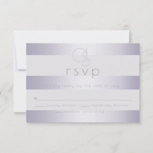 RSVP   Violet Argent Shimmer Stripes Monogramme