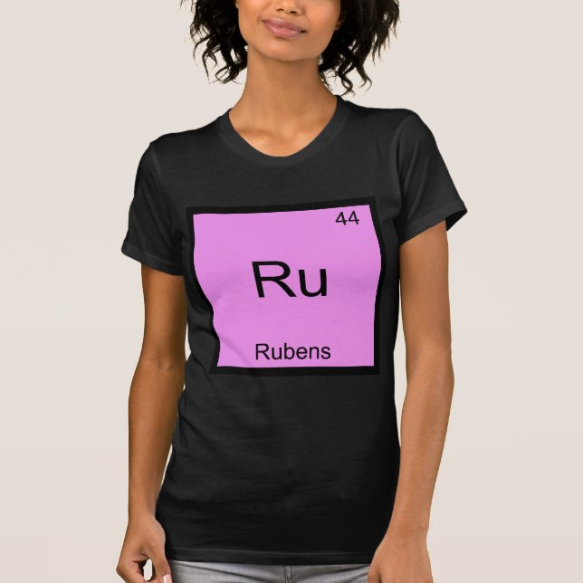 Ru - Rubens T-shirt symbole d'élément de chimie dr (Devant)