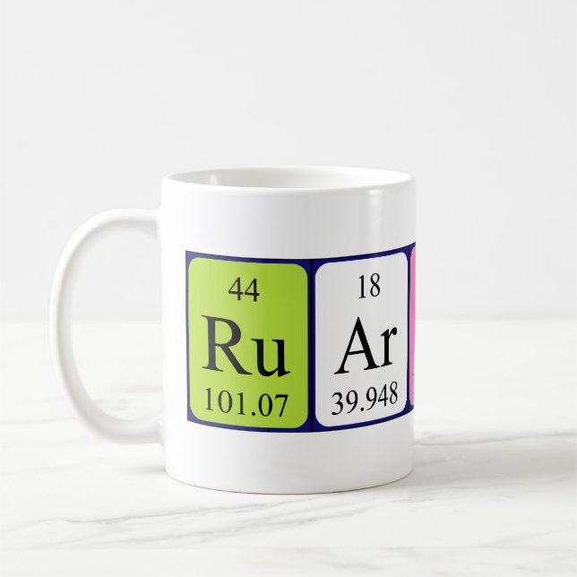 Ruaridh périodique nom de table mug (Gauche)