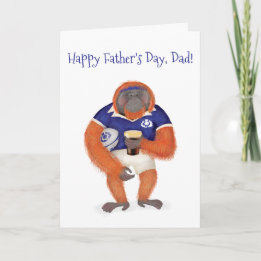 Ruaridh rugby orangoutan carte de Fête des pères