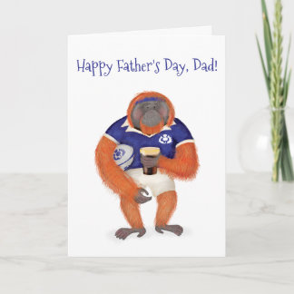 Ruaridh rugby orangoutan carte de Fête des pères