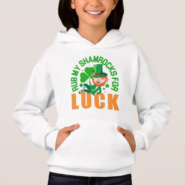 Rub Mes Shamrocks pour la chance Funny St Patrick' (Devant)