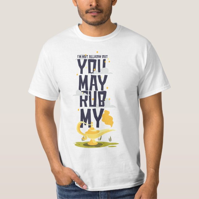 Rub My Lamp - T-Shirt Amusant Inspiré Par Aladdin (Devant)