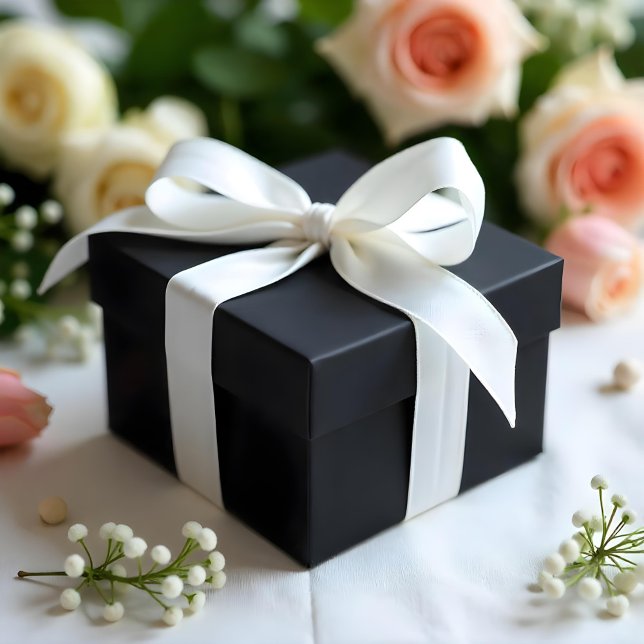 Ruban blanc en satin de couleur solide (White Solid Color Satin Ribbon)