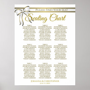 Ruban blanc et or 9 Tableau Mariage