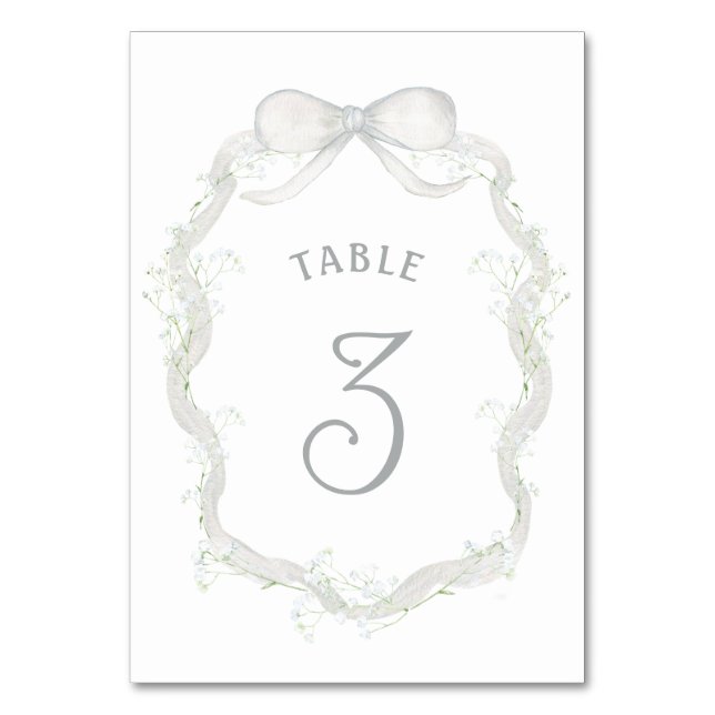 Ruban blanc Numéro de la table de respiration du b (Par défaut)