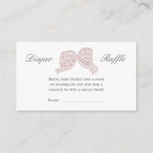 Ruban bleu rose mou Carte de tombole