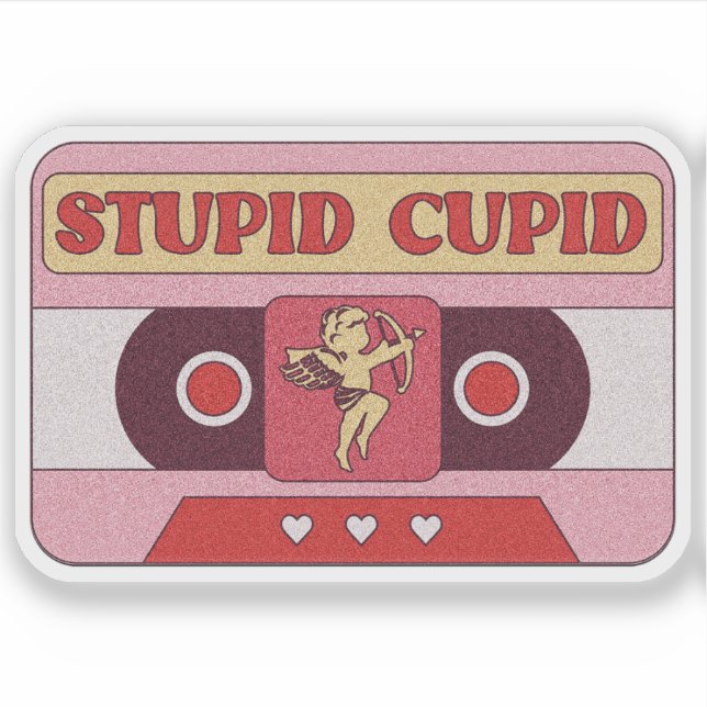 Ruban Cassette Stupid Cupid - Autocollant de la Sa (Devant)