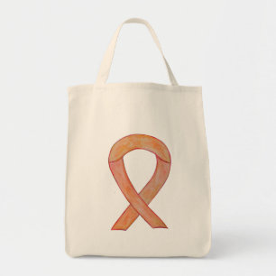 Ruban d'art personnalisé Peach Awareness Sac fourr