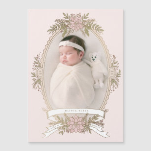 Ruban de cadre ovale féminin et verdure de vacance