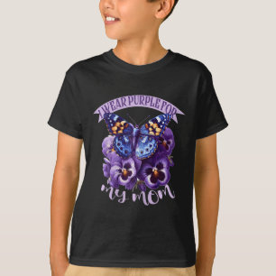 Ruban de démence T-shirts papillon violet floral p