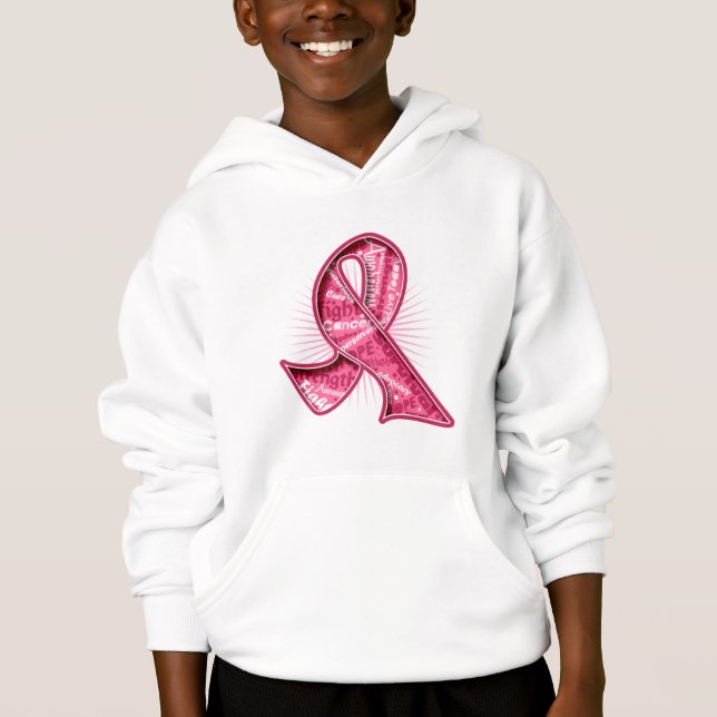 Ruban de filigrane de slogan de cancer du sein (Devant)