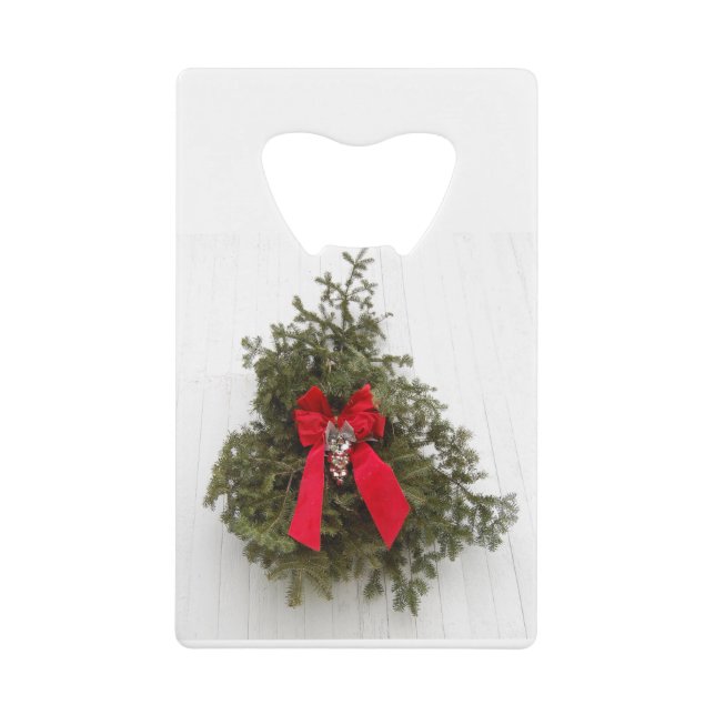 Ruban de Noël et arbre sur une grange (Devant)