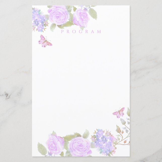 Ruban de rose violet Monogramme Mariage  (Devant)