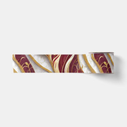 Ruban de satin élégant en marbre burgundy et or pr