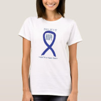 Ruban de sensibilisation au bleu foncé T-shirts su