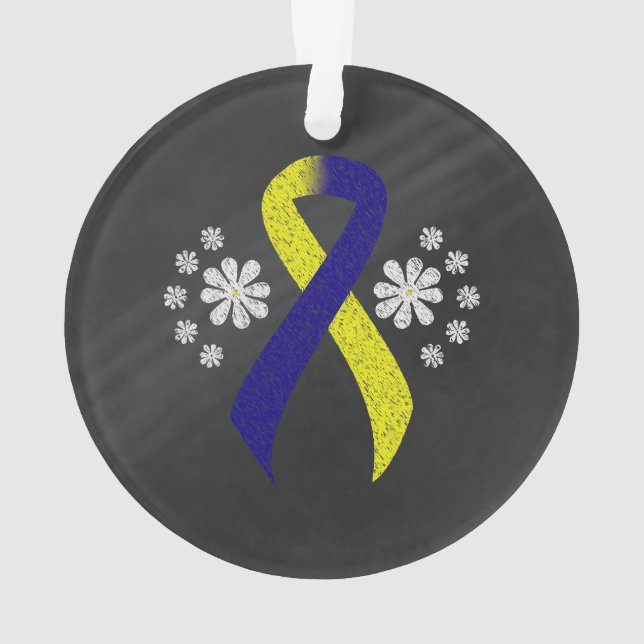 Ruban de sensibilisation bleu et jaune (dos)
