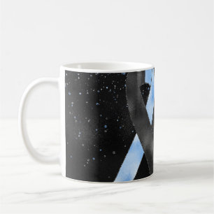 Ruban de sensibilisation Bleu Noir Mug Design