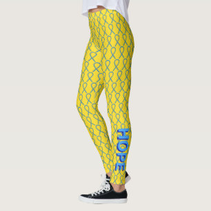 Ruban de sensibilisation jaune et bleu Leggings pe