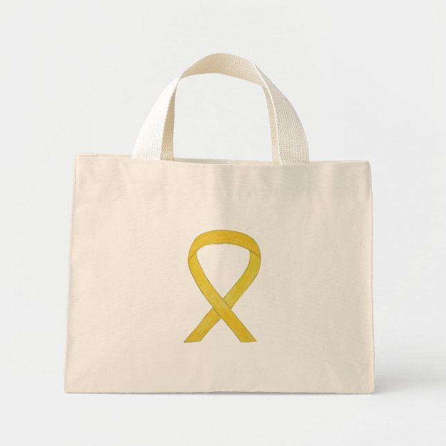 Ruban de sensibilisation jaune Sac fourre-tout d'a (Devant)