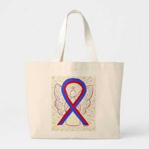 Ruban de sensibilisation rouge et bleu Sac fourre-