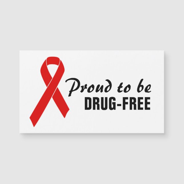 Ruban de sensibilisation rouge + votre message (Devant)