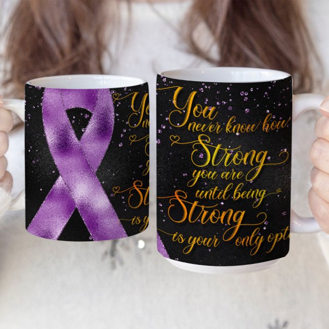 Ruban de sensibilisation violet Mug Design (Créateur téléchargé)
