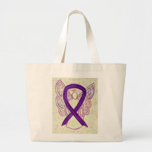 Ruban de sensibilisation violet Sac fourre-tout d'