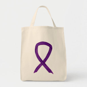 Ruban de sensibilisation violet Sac fourre-tout d'