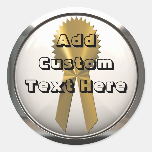 Ruban D'Or Avec Scellés Et Stickers À Cadres D'Arg (Devant)