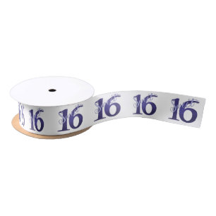 Ruban En Satin 16 ans   Aquarelle violette Grunge et Parties scin