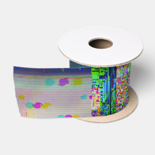 Ruban En Satin 1C9984DA Glitch Art Distorsion Numérique Vaporwave