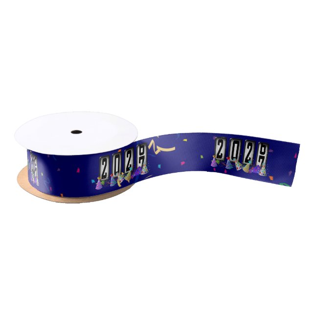 Ruban En Satin 2027 Odomètre Bonne Année (Bobine)