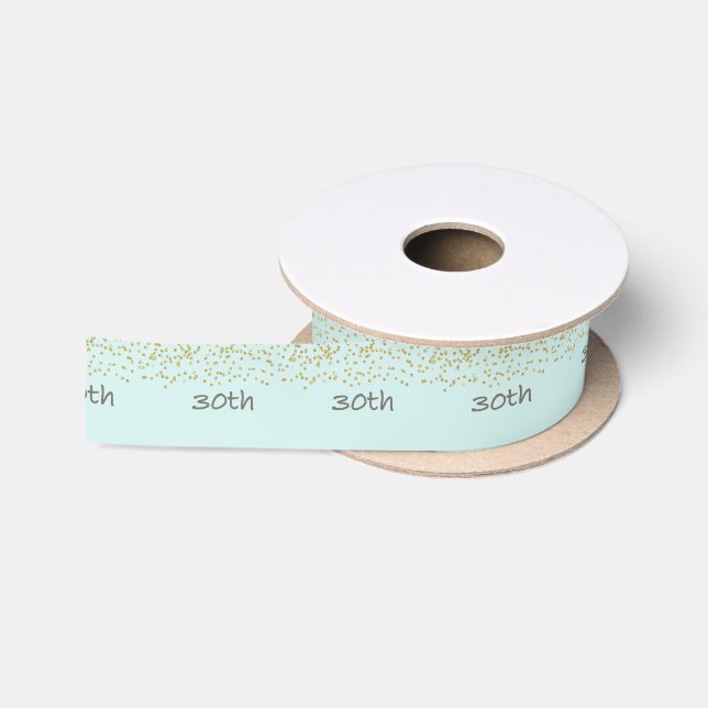 Ruban En Satin 30e anniversaire Confetti (Bobine)