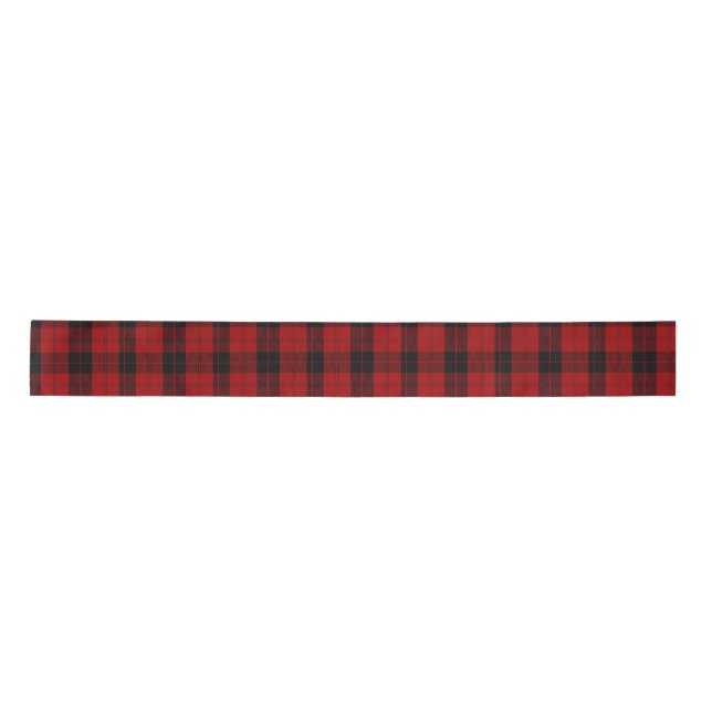 Ruban En Satin à damiers Noël Rouge Buffalo Plaid (Devant)