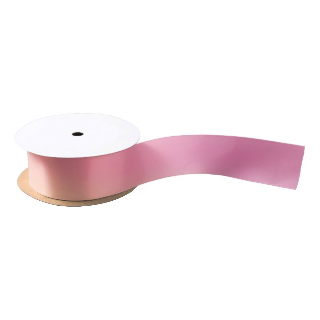 Ruban en satin à motif dégradé rose jaune (Bobine)