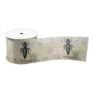 Ruban En Satin Abeilles de l'abeille Queen Bees Honey Beehive