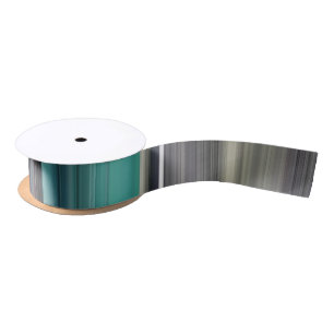 Ruban En Satin Abstract #1: Teal and grey