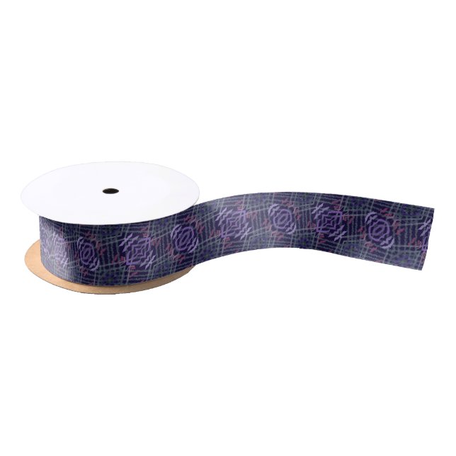 Ruban En Satin Abstract Pattern Art Of Watercolor Brushstrokes (Bobine)