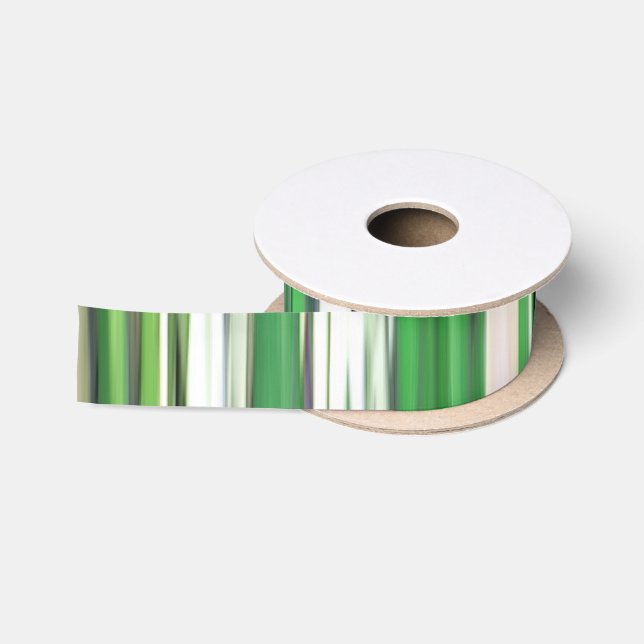 Ruban En Satin Abstrait n° 2 : Flou vert (Bobine)