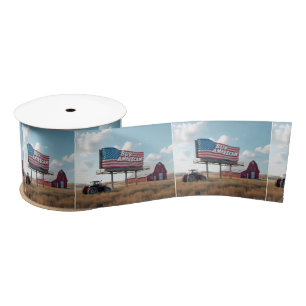 Ruban En Satin Acheter American Billboard Avec Red Tractor et Gra
