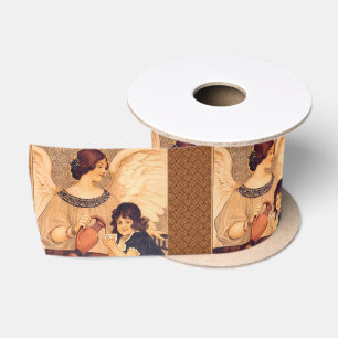 Ruban En Satin Affiche Antique d'Ange au Chocolat Français : Art