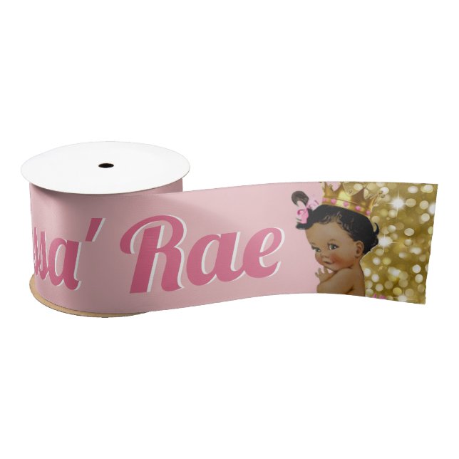 Ruban En Satin Africain royal Princess|Pink et parties (Bobine)