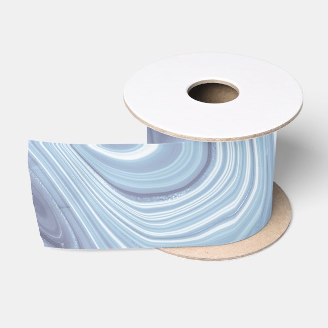 Ruban En Satin Agate, collection Omphalodes bleu (Bobine)