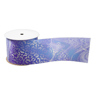 Ruban En Satin Agate Léopard Pastel   Motif de Pierre Abstraite G