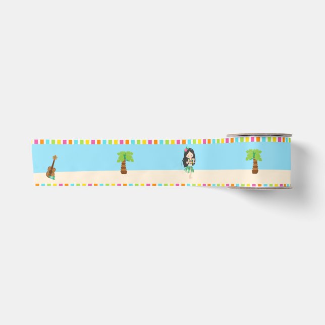 Ruban En Satin Aloha Cute Black Coiffeuse (Devant)