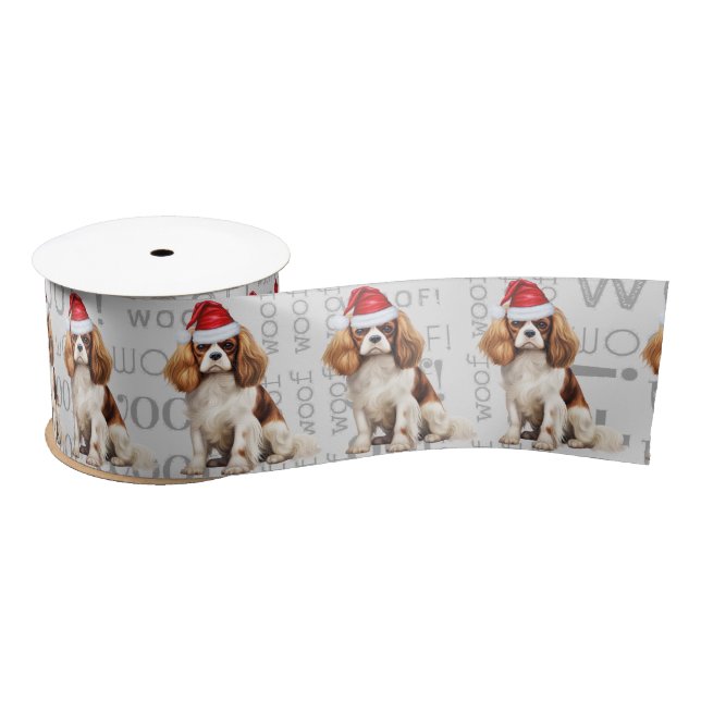 Ruban En Satin Amant chien drôle mignon chien Cavalier chien Noël (Bobine)