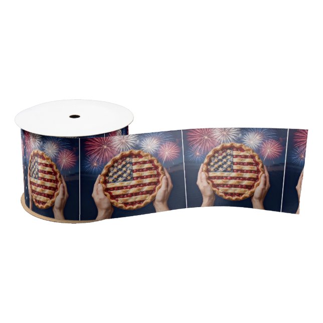 Ruban En Satin American Flag Crust on a Cherry Pie (Bobine)