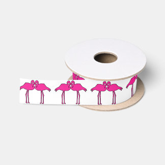 Ruban En Satin Amour de Flamant rose